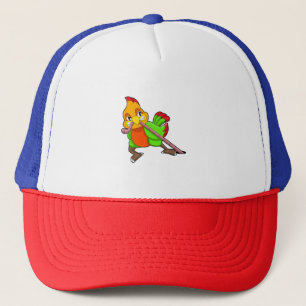 Papagei mit Wurm Truckerkappe
