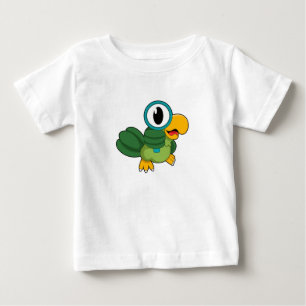 Papagei mit Zierglas Baby T-shirt