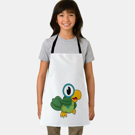 Papagei mit Zierglas Schürze (Insitu)