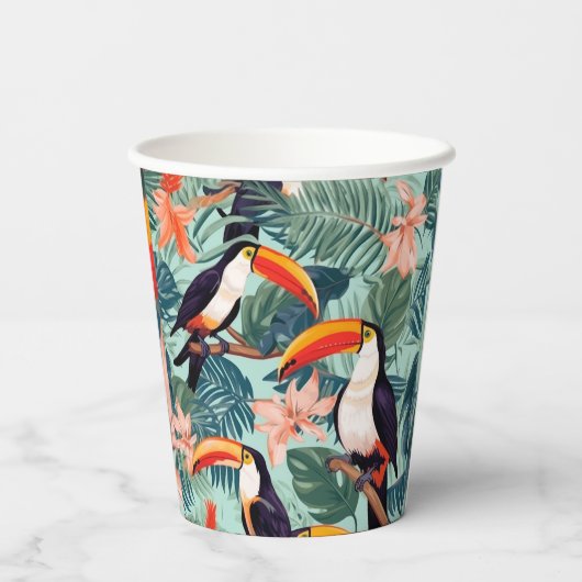 Papagei Napkins Pappbecher (Rückseite)