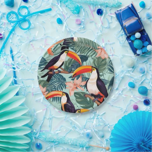 Papagei Napkins Pappteller (Party)