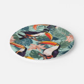 Papagei Napkins Pappteller (Schrägansicht)