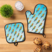 Papagei Ofenhandschuh & Topflappen-Set (Oben Unten)