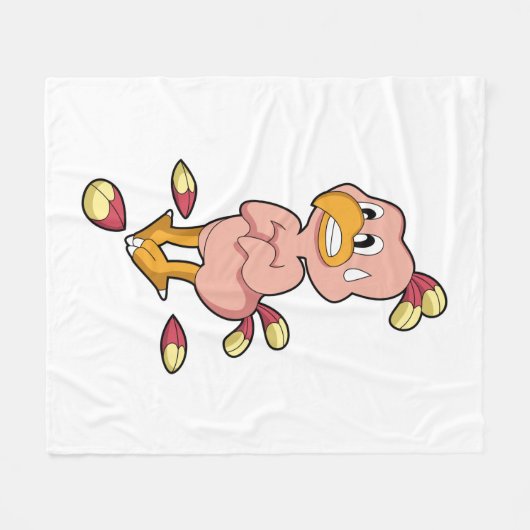 Papagei ohne Feathers.PNG Fleecedecke (Vorderseite (Horizontal))