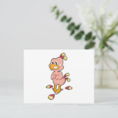 Papagei ohne Feathers.PNG Postkarte (Stehend Vorderseite)