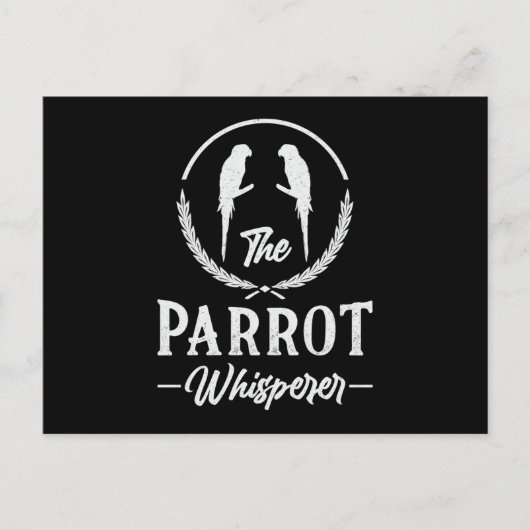 Papagei-Papagei Postkarte (Vorderseite)