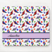 Papagei, Papageien, Vögel, hell, Blume, "exotische Mousepad (Vorne)
