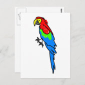 Papagei Postkarte (Vorne/Hinten)