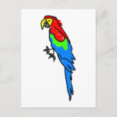 Papagei Postkarte (Vorderseite)
