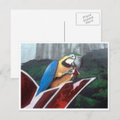Papagei Postkarte (Vorne/Hinten)