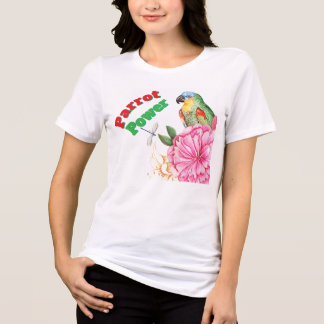 Papagei-Power FrauenT - Shirt mit farbenfroher Pap