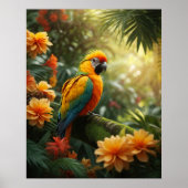 Papagei Print, Werteplakat (Matte) Poster (Vorne)