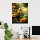 Papagei Print, Werteplakat (Matte) Poster (Heimbüro)