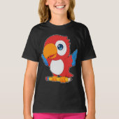 Papagei Pupil Pencil School T-Shirt (Vorderseite)