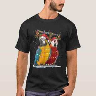 Papagei Rentier Xmas Weihnachten T-Shirt