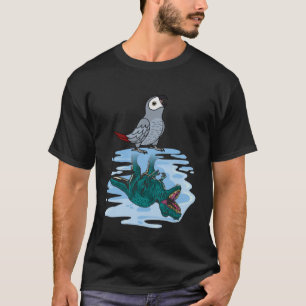 Papagei & Rex Reflektion I Afrikanisches Grau T-Shirt