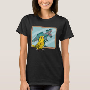 Papagei & Rex Spiegelung I Gelber Lutino Wellensit T-Shirt