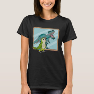 Papagei & Rex Spiegelung I Grüner Mönchssittich Qu T-Shirt