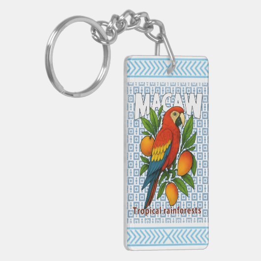 Papagei Schlüsselanhänger (Vorderseite links)