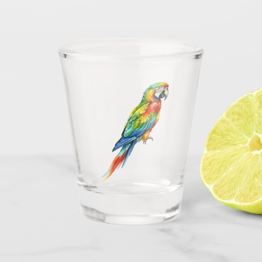 Papagei Schnapsglas (Vorderseite)