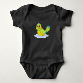 Papagei schwimmen baby strampler
