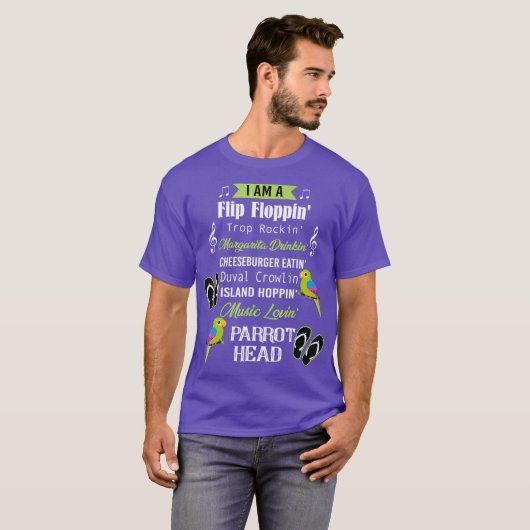 Papagei-Shirt - Papageienkopf Funny T-Shirt (Vorne ganz)