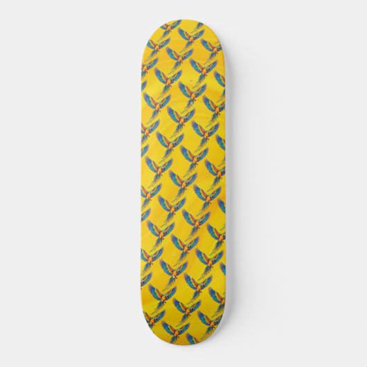 Papagei Skateboard (Vorderseite)