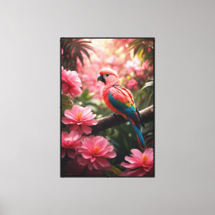 Papagei Stretched Canvas Print Leinwanddruck