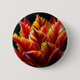 Papagei Tulip Blumenrot und Gelb Button