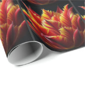 Papagei Tulip Blumenrot und Gelb Geschenkpapier (Rolleneckpunkt)