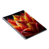 Papagei Tulip Blumenrot und Gelb Notizblock (Rechte Seite)