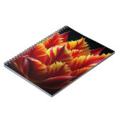 Papagei Tulip Blumenrot und Gelb Notizblock (Linke Seite)