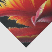 Papagei Tulip Blumenrot und Gelb Seidenpapier (Detail)