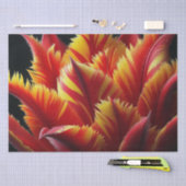 Papagei Tulip Blumenrot und Gelb Seidenpapier (Handwerk)