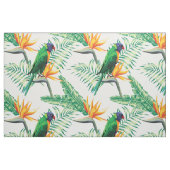 Papagei und Blume Stoff (Fat Quarter (45,7 x 55,9 cm))
