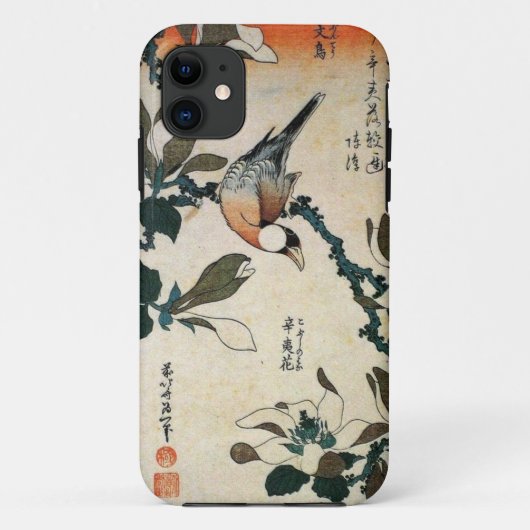 Papagei und Blumen Case-Mate iPhone Hülle (Rückseite)
