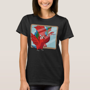 Papagei und Drache Reflektion I Green Winged Macaw T-Shirt