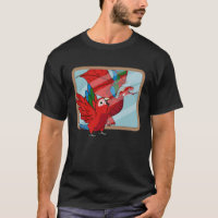 Papagei und Drache Reflektion I Green Winged Macaw