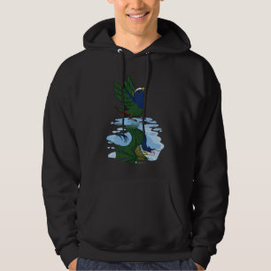 Papagei und Drachen Reflektion I Weiß gekappter Pi Hoodie