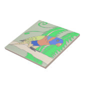 Papagei und Fronten Fliese (Seite)