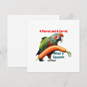 Papagei und Karotte Feiertagskarte (Vorne/Hinten)