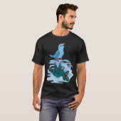 Papagei und Rex Reflection I Blauer Paprika T-Shirt (Vorne ganz)