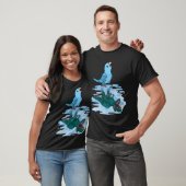 Papagei und Rex Reflection I Blauer Paprika T-Shirt (Unisex)