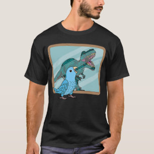 Papagei und Rex Reflection I Blauer Paprika T-Shirt