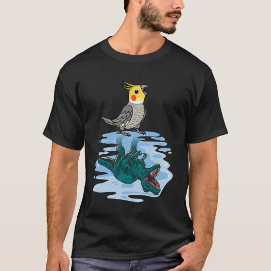 Papagei und Rex Reflection I Cockatiel T-Shirt (Vorderseite)