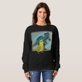 Papagei und Rex Reflektion I Gelber Paprika Sweatshirt (Vorne ganz)