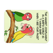 Papagei und Vogelart in Liebe Magnet (Horizontal)
