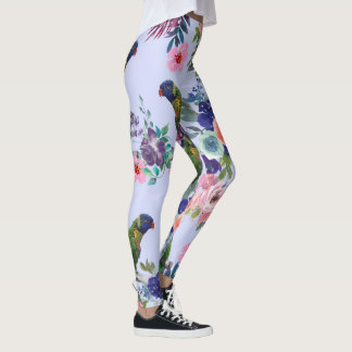 Papagei unter den Blüten Leggings