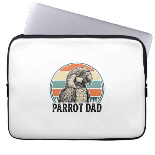 Papagei Vater Vintage Sonnenuntergang Gravur Shirt Laptopschutzhülle
