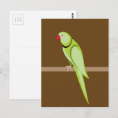 Papagei-Vektor Postkarte (Vorne/Hinten)